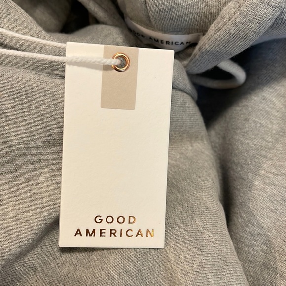 Good American cropped hoodie size 2 heather grey - Picture 5 of 9